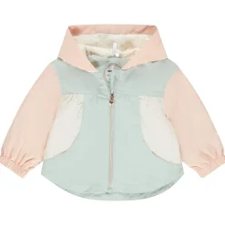 Coupe-vent effet colorblock avec capuche pour bébé fille