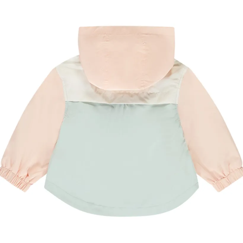 Coupe-vent effet colorblock avec capuche pour bébé fille
