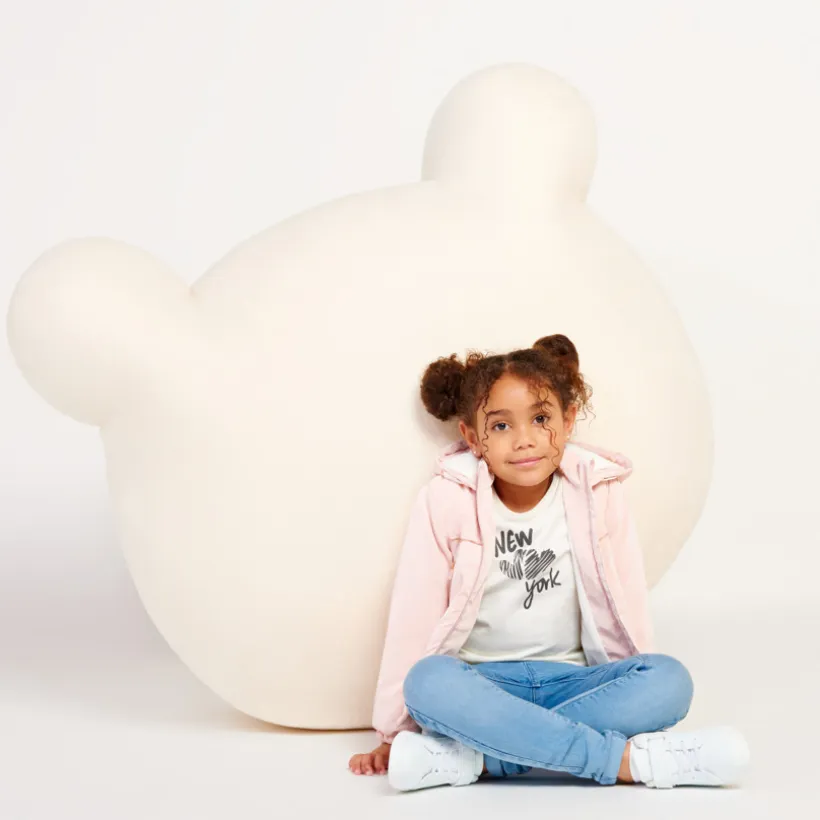 Coupe-vent en ripstop uni doublé sherpa pour fille