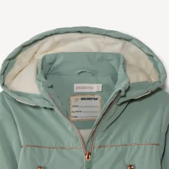 Coupe-vent en ripstop uni doublé sherpa pour fille