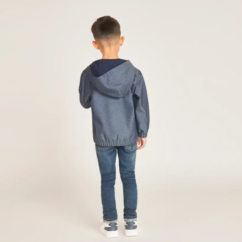 Coupe-vent en toile fantaisie unie pour garçon
