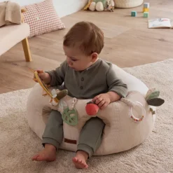 Coussin d'activités 2 en 1 La Vie à la Ferme écru