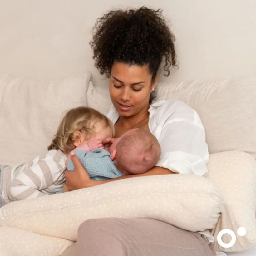 Coussin d'allaitement MAXXY mini fleurs sable