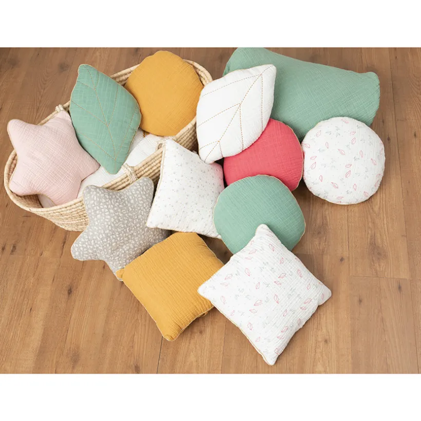 Coussin décoratif rond en tétra modulable en tour de lit ou de parc