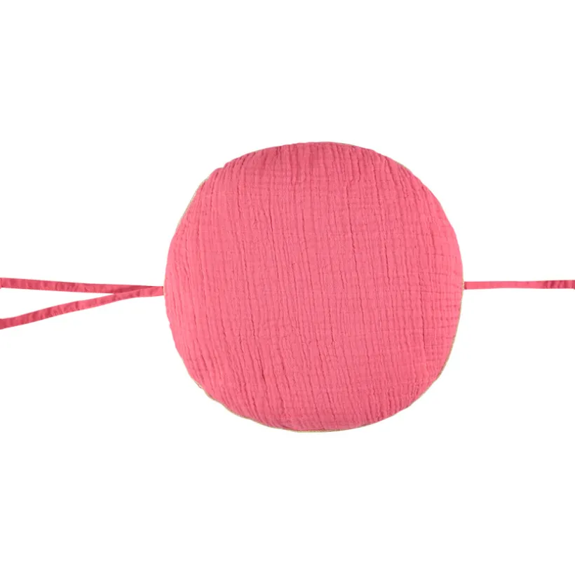 Coussin décoratif rond en tétra modulable en tour de lit ou de parc