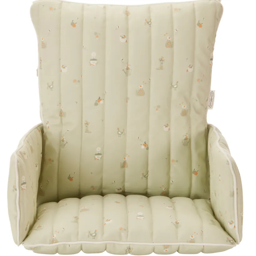 Coussin de chaise haute imperméable Promenade Bucolique vert