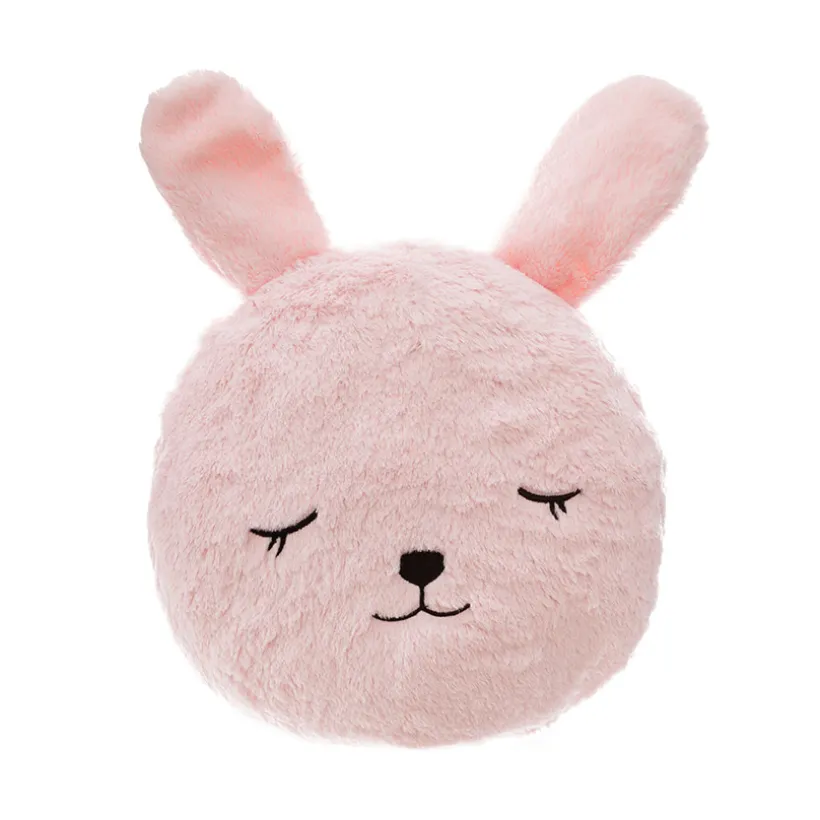 Coussin decoratif rond Lapin - Rose