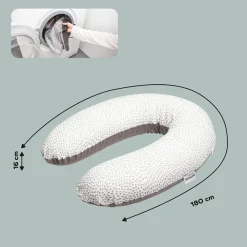 Coussin de maternité Doomoo Buddy risotto taupe
