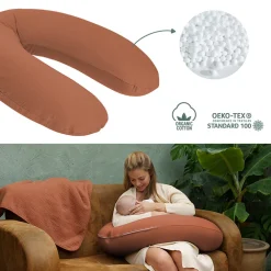 Coussin de maternité Doomoo Tetra - Terracotta
