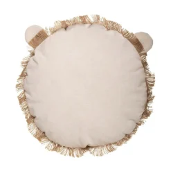 Coussin lion avec franges