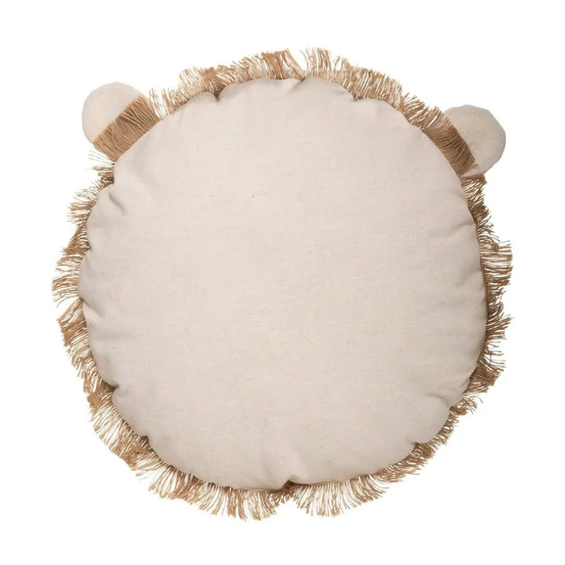 Coussin lion avec franges