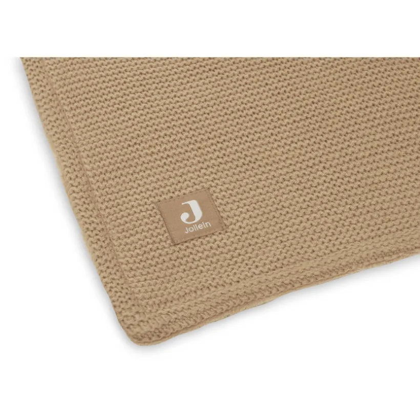 Couverture Basic Knit 75 x 100 cm Biscuit