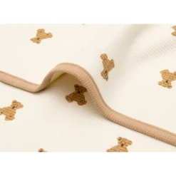 Couverture berceau 75x100cm Gaufré Mini Teddy Bear