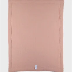 Couverture berceau 75x100 mousseline bio Rose & Blanc Vintage Flowers