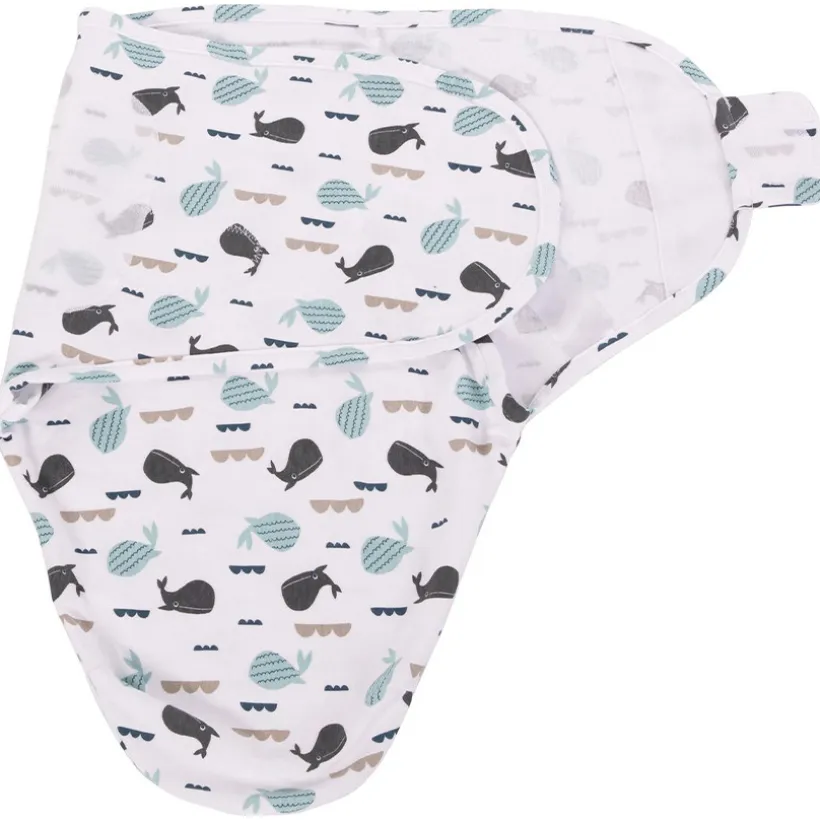 Couverture d'emmaillotage Baleines Ocean