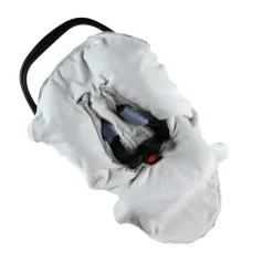Couverture de promenade en fausse fourrure - Gris clair