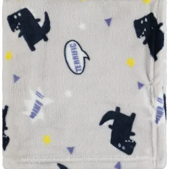 Couverture en sherpa imprimé dinosaures