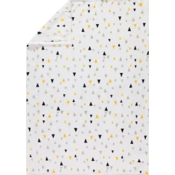 Couverture en sherpa imprimé triangles