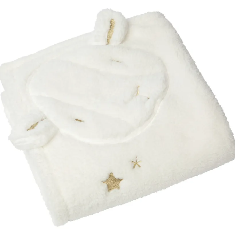 Couverture en sherpa tête de mouton "Hiver Magique"