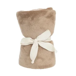 Couverture en sherpa unie 75 x 75 cm