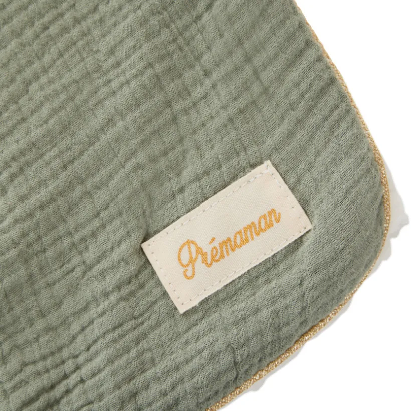 Couverture en tetra doublée sherpa 80 x 80 cm vert