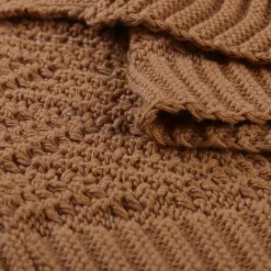 Couverture en tricot sweet caramel 75 x 100 cm