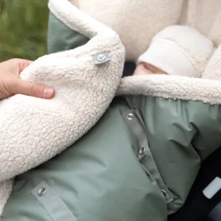 Couverture enveloppante Biside auto - Pady Rainy + Teddy - Green - 0-12 m