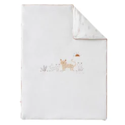 Couverture en veloudoux Babou & Kendi 75 x 100 cm - Ecru