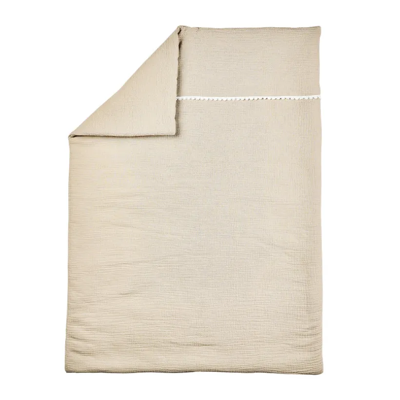 Couverture - gaze de coton - Fanfan - Sable - 75x100 cm
