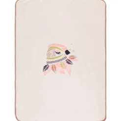 Couverture à motif oiseau pailleté