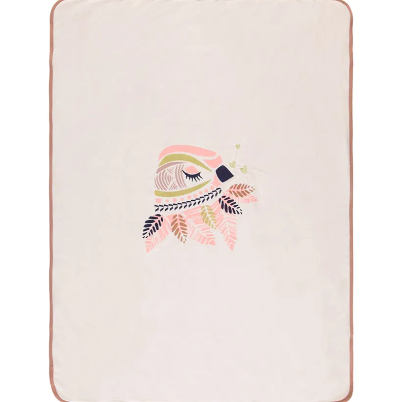 Couverture à motif oiseau pailleté