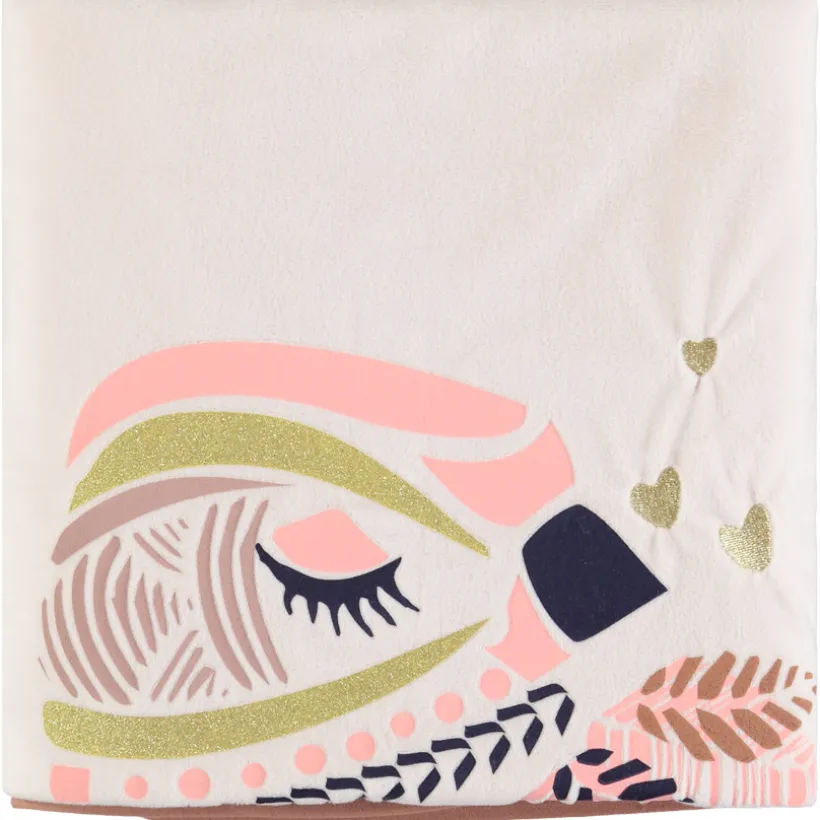 Couverture à motif oiseau pailleté