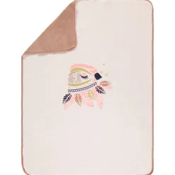 Couverture à motif oiseau pailleté