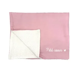 Couverture "Petit coeur" - Rose