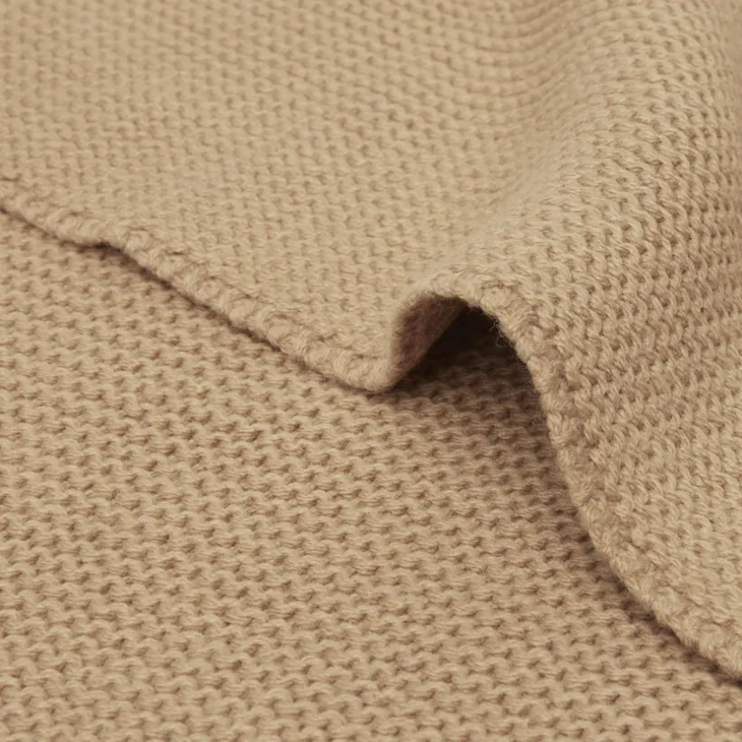Couverture pour berceau Basic 75x100 cm Knit Biscuit