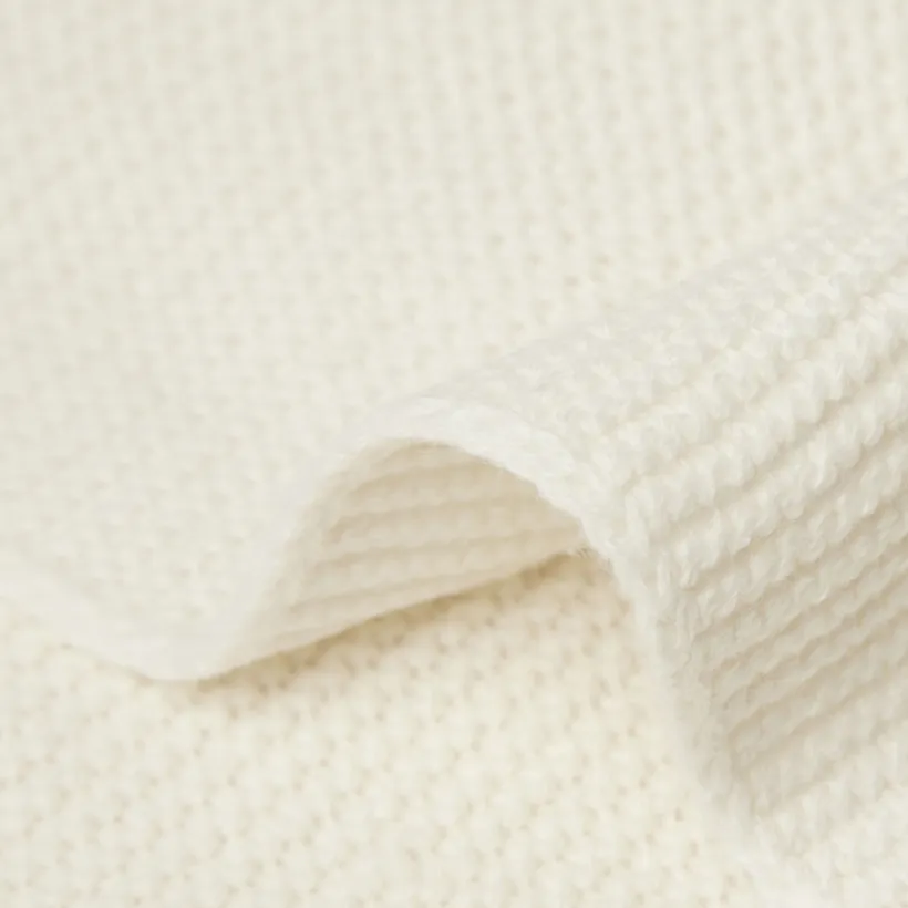 Couverture pour berceau Basic 75x100 cm Knit Ivory