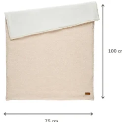Couverture Supersoft - Teddy - Ecru - 75x100 cm
