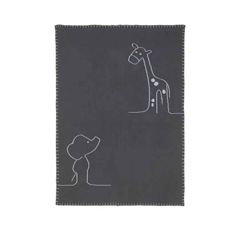 Couverture tricot 100x75 cm Luna & Axel - Vert
