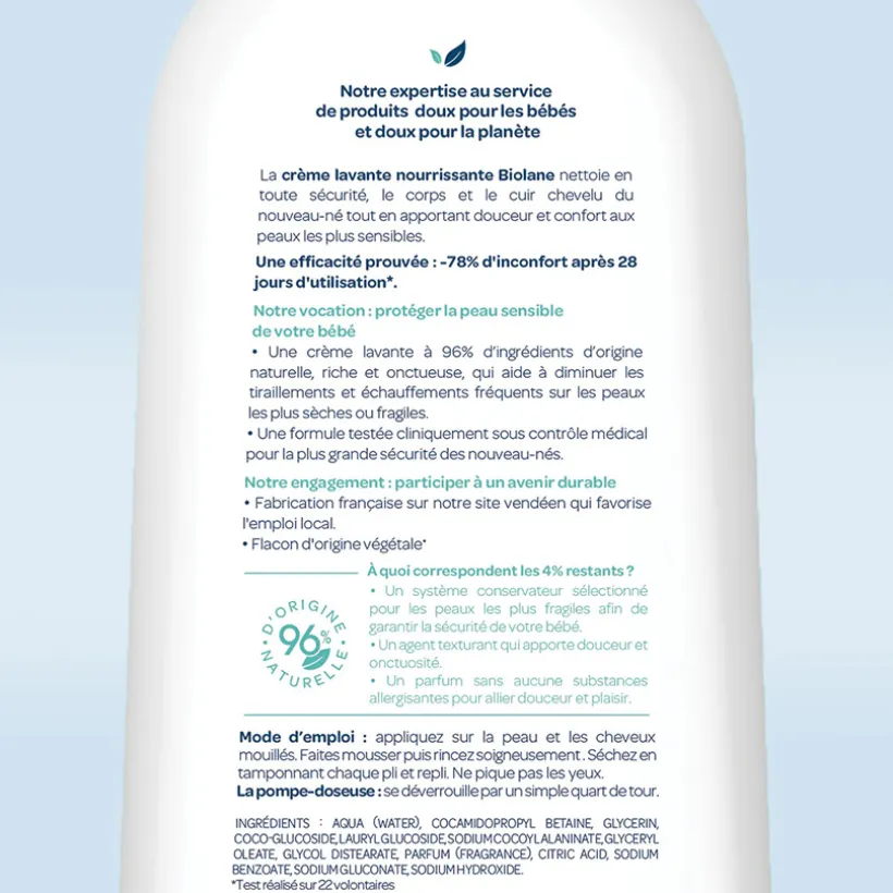 Crème lavante nourrissante corps & cheveux 750 ml
