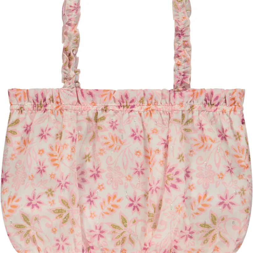 Crop top effet boule imprimé floral pour fille