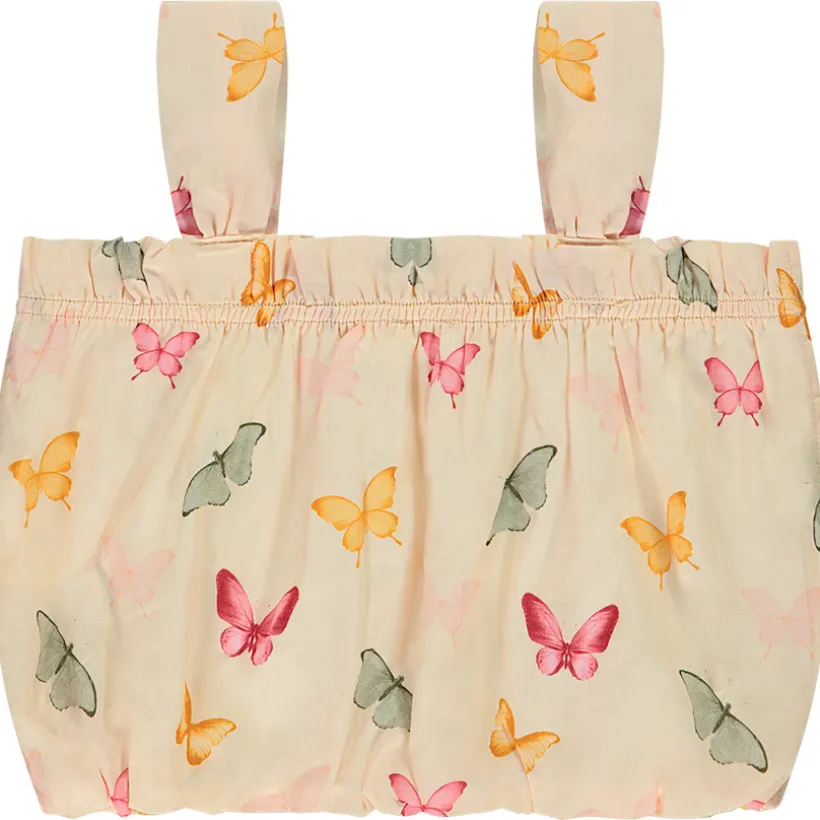 Crop top effet boule imprimé papillons pour fille