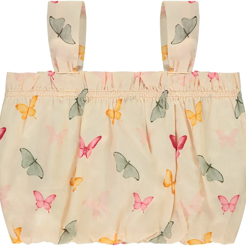 Crop top effet boule imprimé papillons pour fille