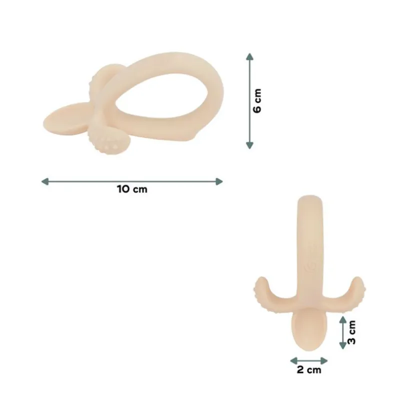 Cuillère et anneau de dentition beige