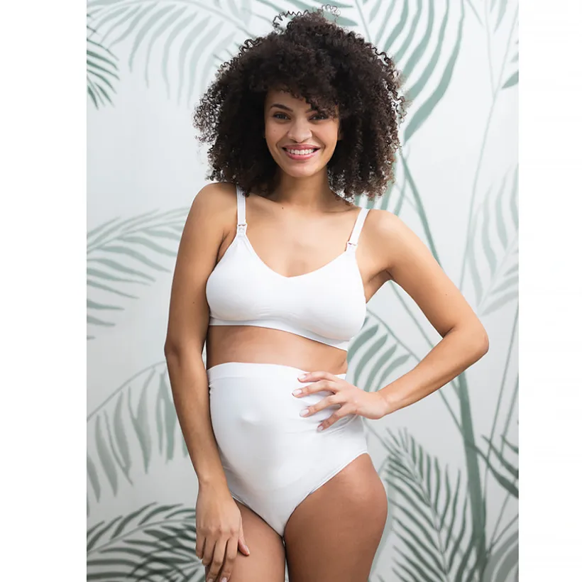 Culotte de grossesse taille haute sans coutures en microfibre