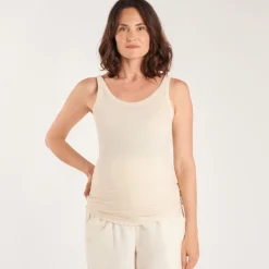 Débardeur en maille côtelée pour femme enceinte