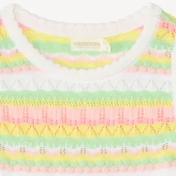 Débardeur en maille tricotée fantaisie pour fille