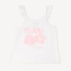 Débardeur en maille uni print fantaisie pour bébé fille