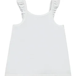 Débardeur uni avec bretelles volantées + print pour bébé fille