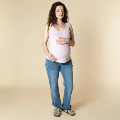 Débardeur uni effet côtelé pour femme