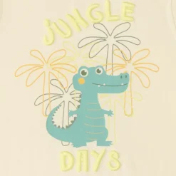 Débardeur uni print fantaisie crocodile pour bébé garçon
